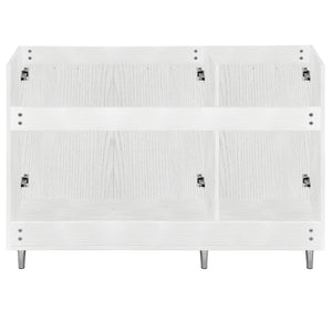 Mobile Sottolavello Cucina Componibile in Legno Boiserie Bianco Frassinato 3 Ante