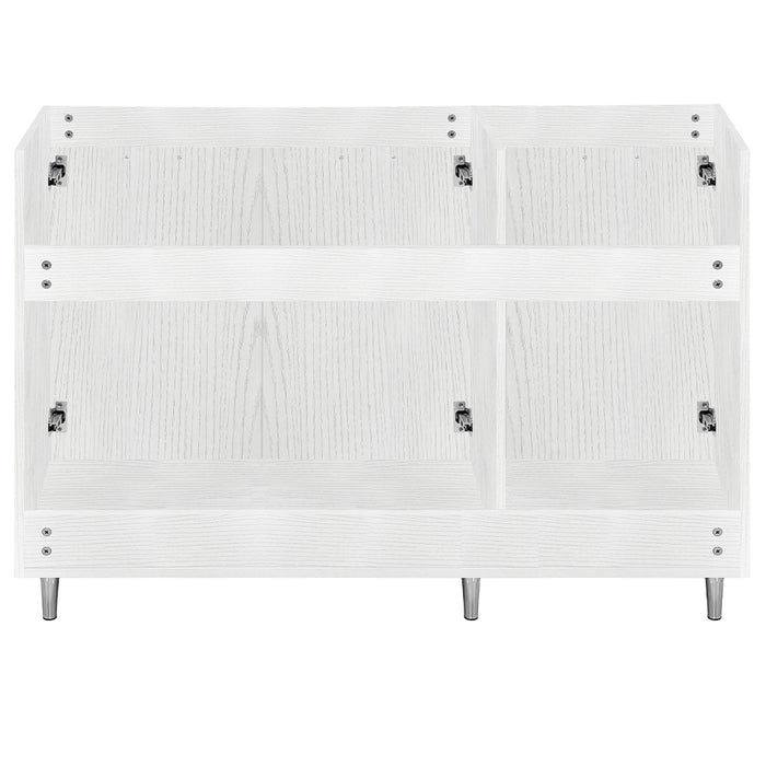 Mobile Sottolavello Cucina Componibile in Legno Boiserie Bianco Frassinato 3 Ante