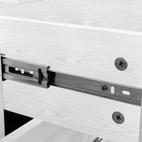 Cassettiera per Cucina Mobile Design Boiserie 4 Cassetti Legno Bianco Frassinato