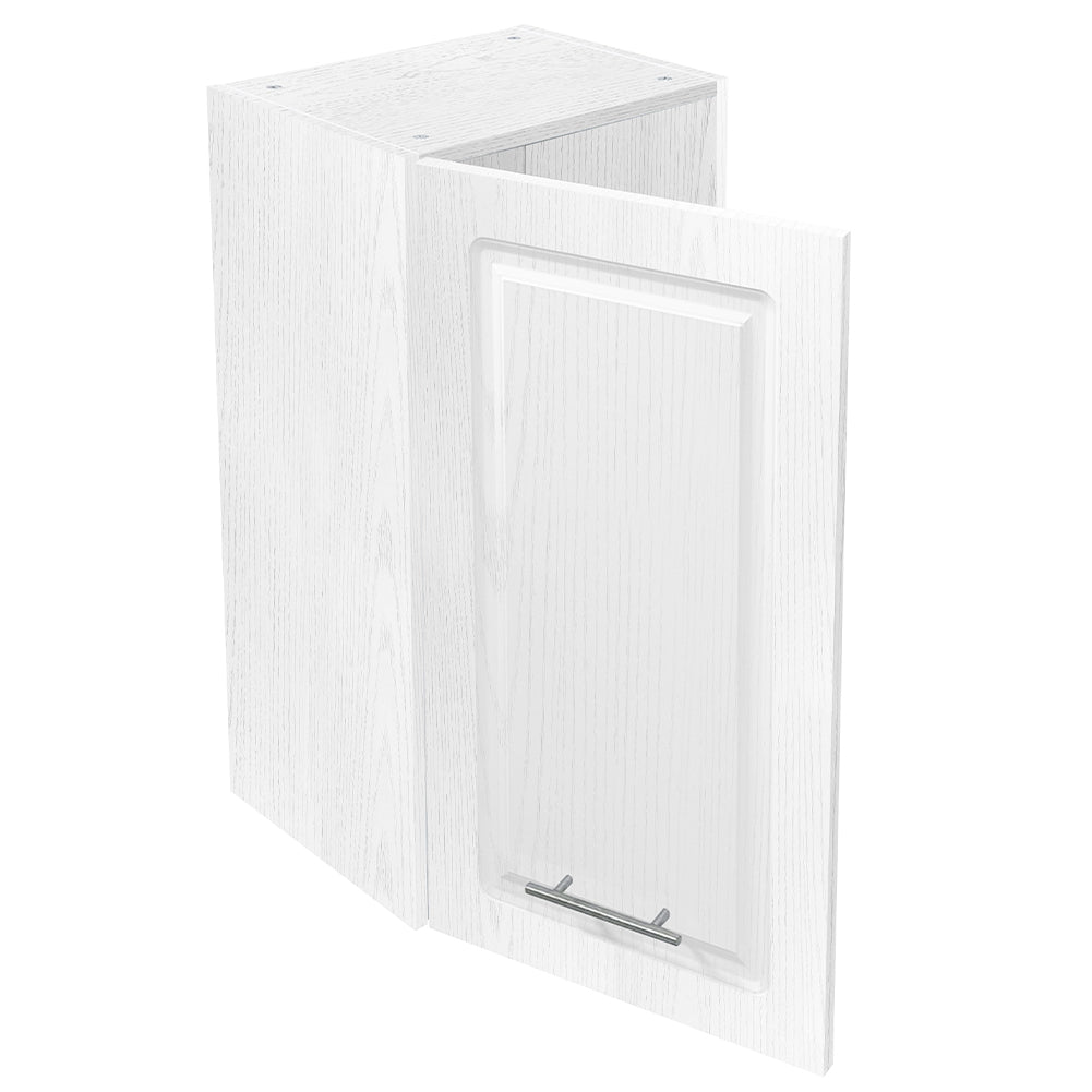 Pensile da Cucina Armadio Sospeso da Parete Design Boiserie Bianco Frassinato