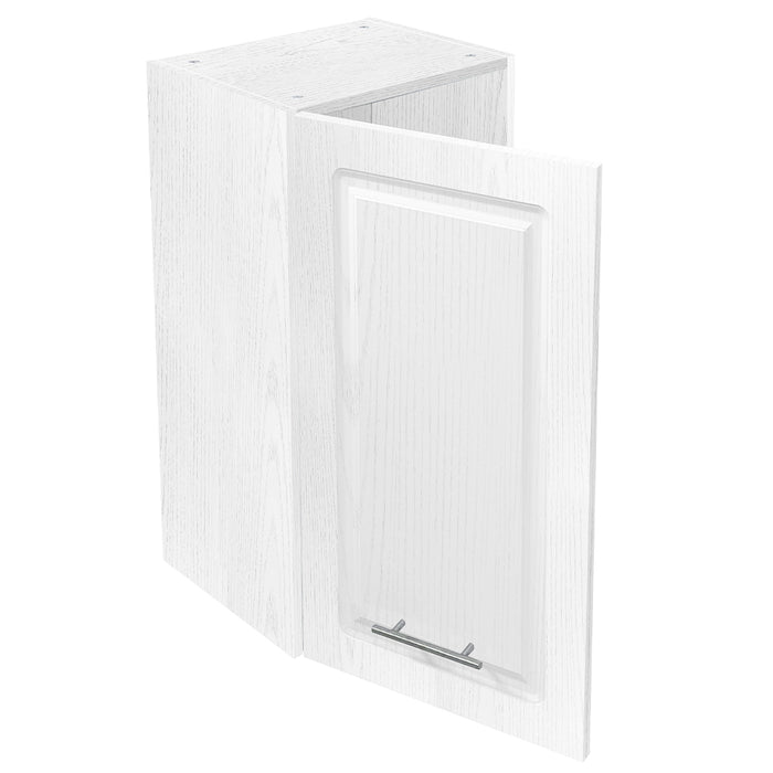 Pensile da Cucina Armadio Sospeso da Parete Design Boiserie Bianco Frassinato