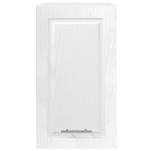 Pensile da Cucina Armadio Sospeso da Parete Design Boiserie Bianco Frassinato