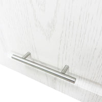 Pensile da Cucina Armadio Sospeso da Parete Design Boiserie Bianco Frassinato