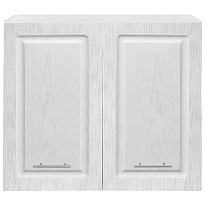 Pensile da Cucina Armadio Sospeso Parete Doppia Anta Boiserie Bianco Frassinato