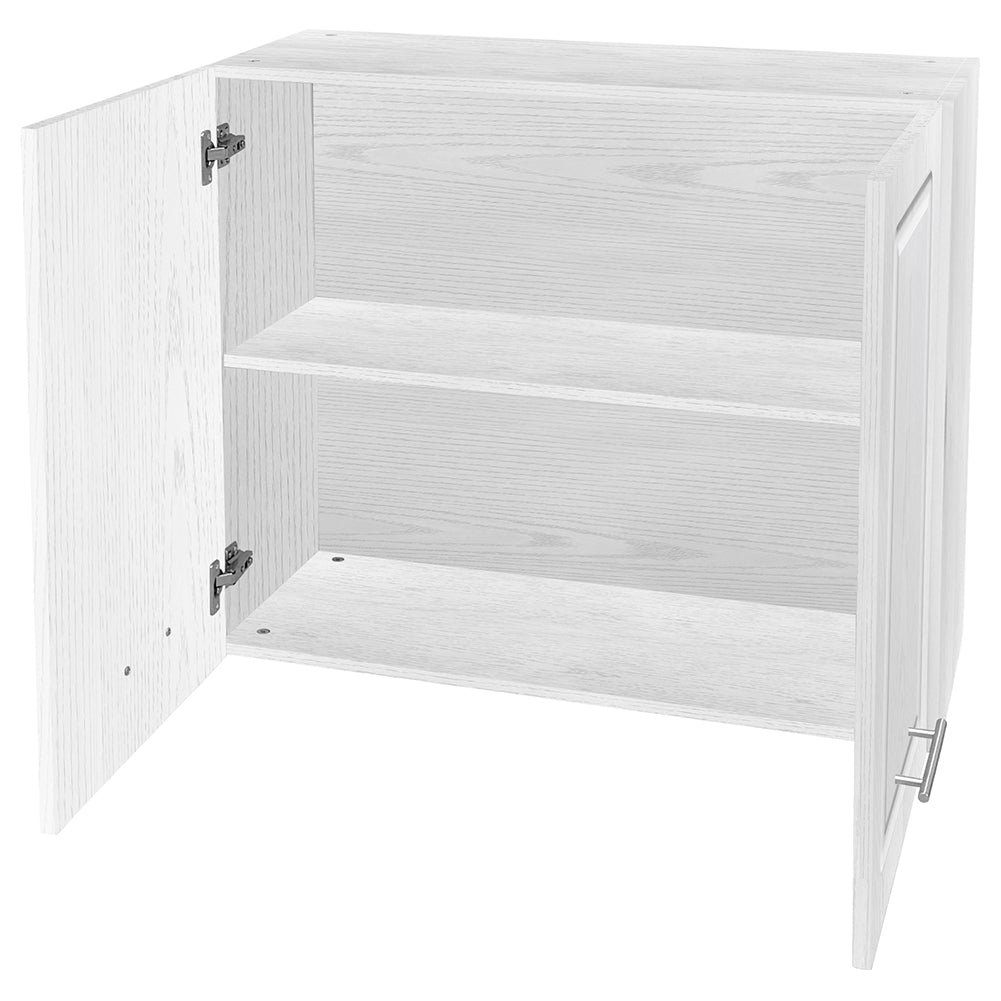 Pensile da Cucina Armadio Sospeso Parete Doppia Anta Boiserie Bianco Frassinato