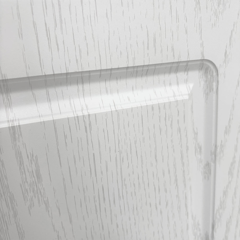 Pensile da Cucina Armadio Sospeso Parete Doppia Anta Boiserie Bianco Frassinato