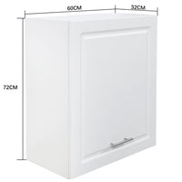 Pensile da Cucina Armadio Sospeso da Parete Anta Singola Boiserie Colore Bianco