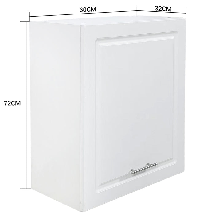 Pensile da Cucina Armadio Sospeso da Parete Anta Singola Boiserie Colore Bianco