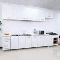 Pensile da Cucina Armadio Sospeso da Parete Anta Singola Boiserie Colore Bianco