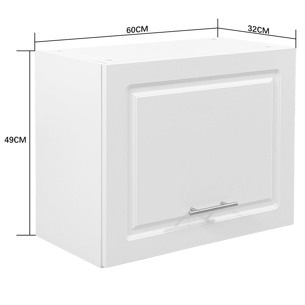 Pensile da Cucina Ribaltabile Muro Armadio Sospeso Legno Parete Boiserie Bianco