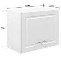 Pensile da Cucina Ribaltabile Muro Armadio Sospeso Legno Parete Boiserie Bianco