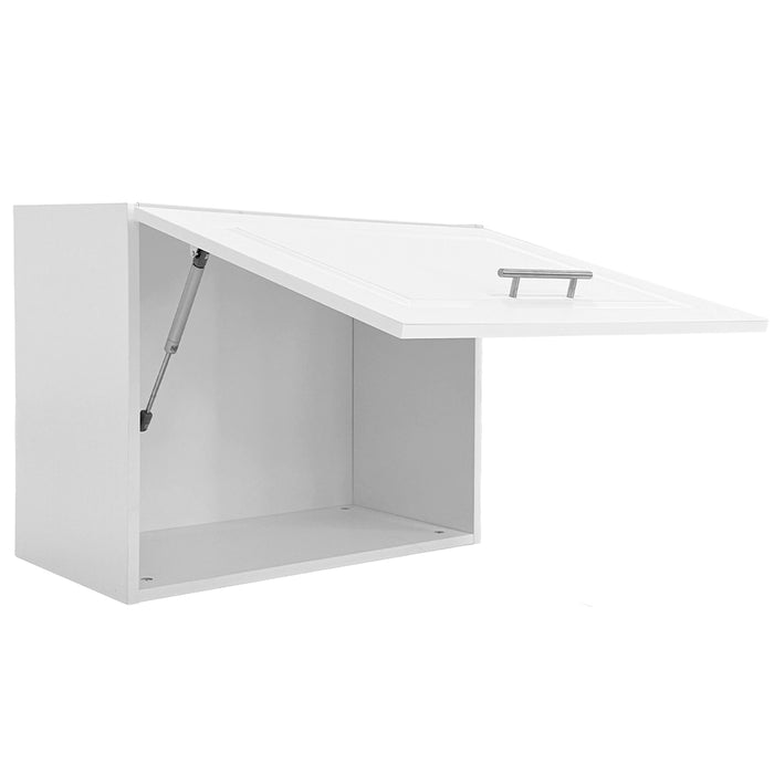 Pensile da Cucina Ribaltabile Muro Armadio Sospeso Legno Parete Boiserie Bianco