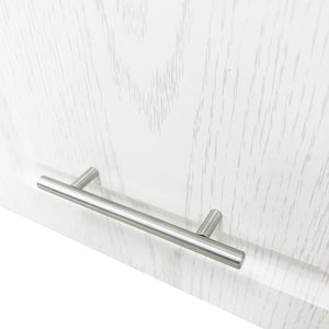 Pensile da Cucina Armadio Sospeso Parete Anta Singola Boiserie Bianco Frassinato