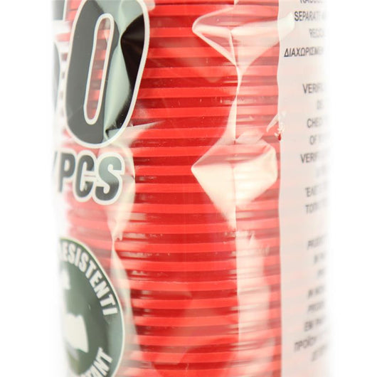 BICCHIERI DI PLASTICA ROSSI NATALE SUPER RESISTENTI 200CC 400PZ