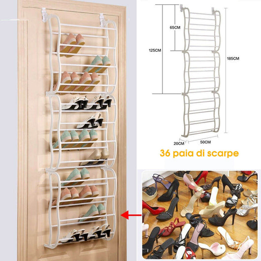 SCARPIERA SALVASPAZIO 36 PAIA SCAFFALE ORGANIZER RIPOSTIGLIO PORTA STANZA