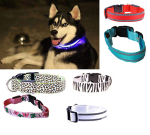 2X COLLARE PER CANE CANI A LED LUMINOSO TG S/M/L SICUREZZA LED NOTTURNO CLIP FANTASIA Taglia: L