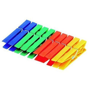 MOLLETTE 24 PZ. DA BUCATO PINZE IN PLASTICA MULTICOLORE STENDIBIANCHERIA PANNI