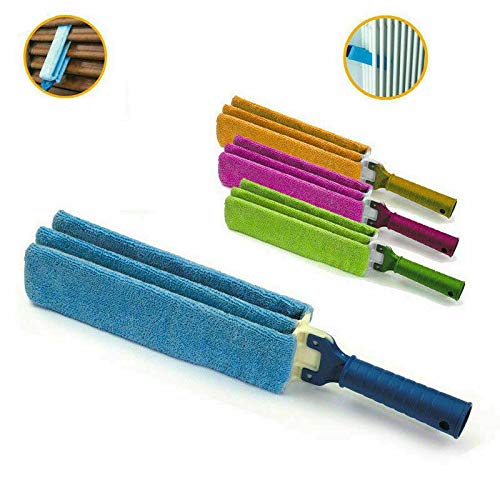 Piumino ELIMINA Polvere SPOLVERINO Spazzola in Microfibra per PERSIANE TAPPARELLE E TERMOSIFONI