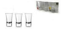 Set 3 Bicchierini In Vetro Shot liquore caffè Grappa Amaro Limoncello 6CL