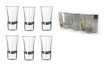 Set 6 Bicchierini In Vetro Shot liquore caffè Grappa Amaro Limoncello 6CL