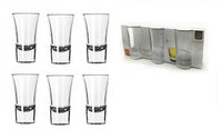 Set 6 Bicchierini In Vetro Shot liquore caffè Grappa Amaro Limoncello 6CL