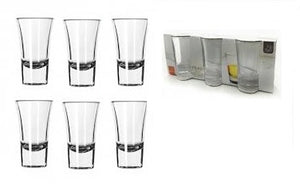 Set 6 Bicchierini In Vetro Shot liquore caffè Grappa Amaro Limoncello 6CL
