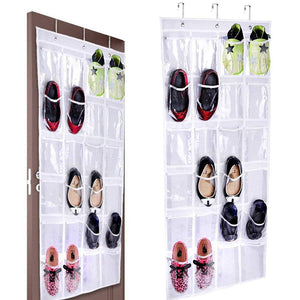 PORTASCARPE DA PORTA 24 TASCHE SCARPIERA MULTIFUNZIONE TASCHE PORTAOGGETTI
