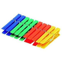 MOLLETTE 32 PZ. DA BUCATO PINZE IN PLASTICA MULTICOLORE STENDIBIANCHERIA PANNI