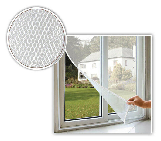 TELO ZANZARIERA ADESIVA A RETE PER FINESTRE BIANCO 130X150cm CASA