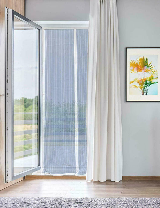 ZANZARIERA BIANCO 140X240cm MAGNETICA PORTA FINESTRA CHIUSURA MAGNETI CALAMITA ANTI ZANZARE TENDA