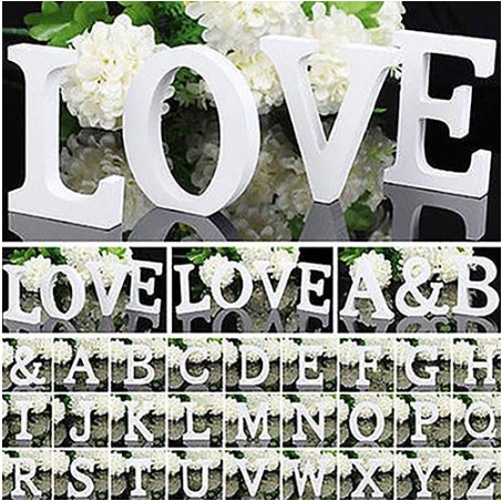 LETTERE IN LEGNO BIANCO 12CM ALFABETO MATRIMONI COMPLEANNI DECORAZIONI FESTA Tipologia: J