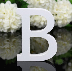LETTERA "B" IN LEGNO BIANCO 12CM ALFABETO MATRIMONI COMPLEANNI DECORAZIONI FESTA