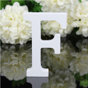 LETTERA "F" IN LEGNO BIANCO 12CM ALFABETO MATRIMONI COMPLEANNI DECORAZIONI FESTA