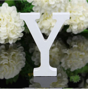 LETTERA "Y" IN LEGNO BIANCO 12CM ALFABETO MATRIMONI COMPLEANNI DECORAZIONI FESTA