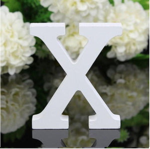 LETTERA "X" IN LEGNO BIANCO 12CM ALFABETO MATRIMONI COMPLEANNI DECORAZIONI FESTA