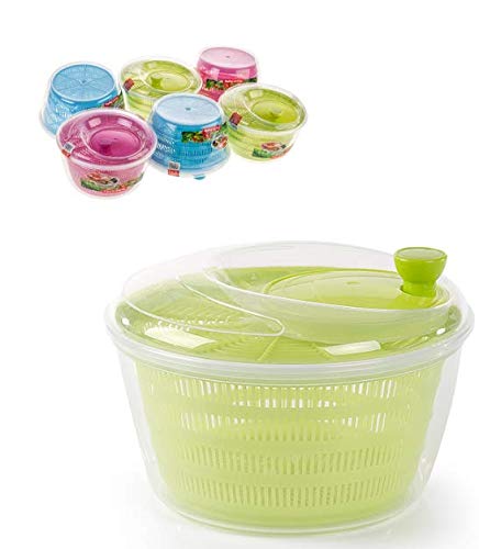 CENTRIFUGA in PLASTICA per Insalata E Verdure ASCIUGA Insalata INSALATIERA 2 in 1