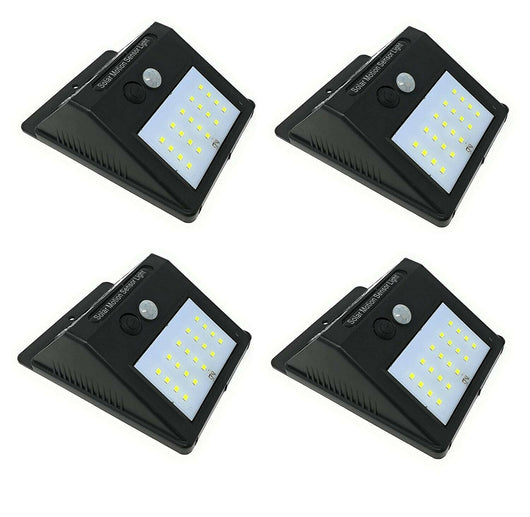 2 X FARETTO DA ESTERNO 20 LED CON SENSORE CREPUSCOLARE E PANNELLO SOLARE FACILE