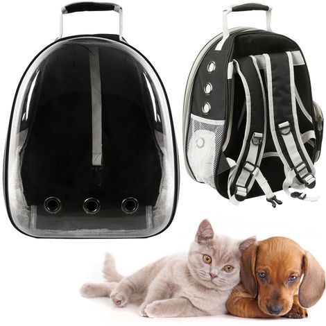 Zaino Trasportino in plastica rigida per trasporto di animali domestici cani e gatti Borsa Da Viaggio
