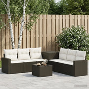 Set di divani 8 pz Nero e Bianco Crema 3448315