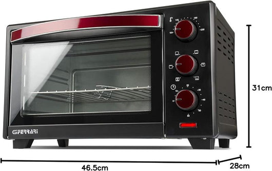 GFERRARI FORNO ELETTRICO 3 FUNZIONI DI COTTURA CAPACITÀ 20 LT COLORE NERO 1380W