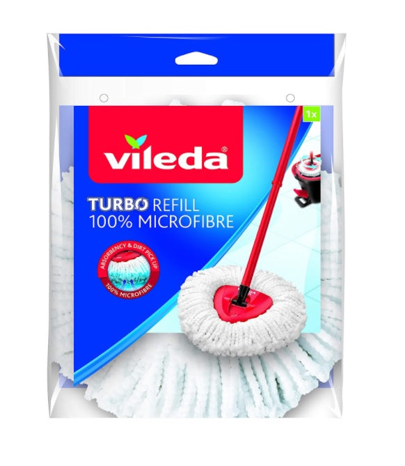 Vileda Turbo EasyWring e Clean Classic testina di ricambio, bianca