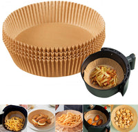 Carta usa e getta antiaderente per friggitrice ad aria Carta Pergamena multiuso 50pz Carta Tonda Non Perforata