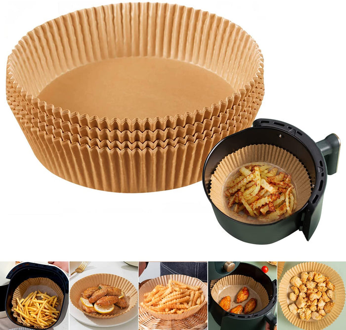 Carta usa e getta antiaderente per friggitrice ad aria Carta Pergamena multiuso 50pz Carta Tonda Non Perforata