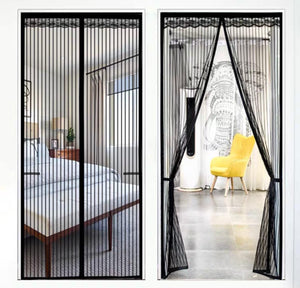 Zanzariera Magnetica Nera 90x150 cm Per Porte Zanzariera Con Calamita Tenda Nero Installazione Facile