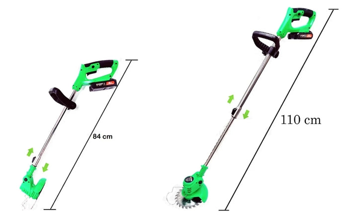 Decespugliatore Elettrico Doppia Batteria 36v Tagliaerba Tosaerba Giardino 12000 G/min