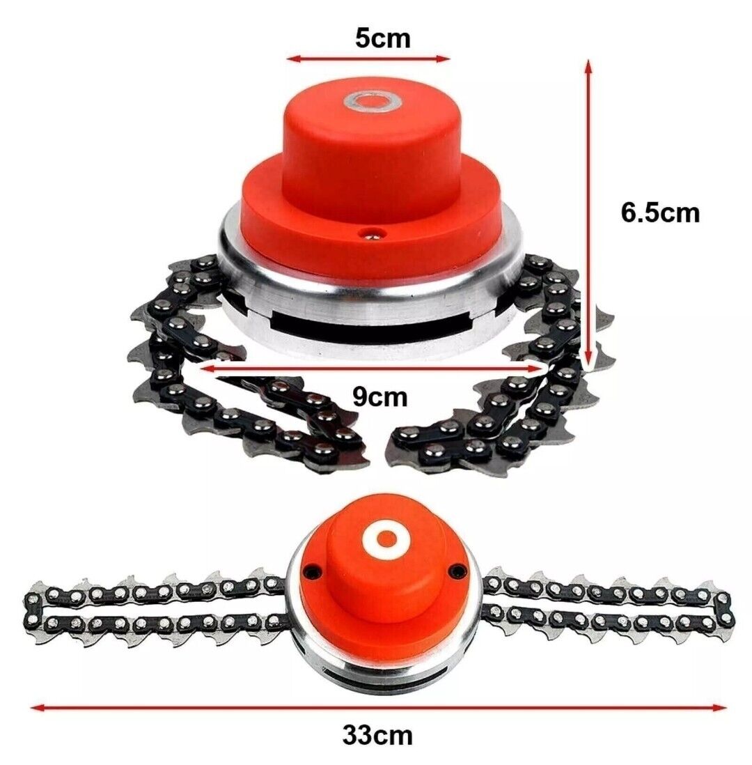 TESTINA RICAMBIO A CATENA PER DECESPUGLIATORE TAGLIAERBA TAGLIABORDI TOSAERBA