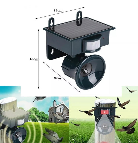REPELLENTE AD ULTRASUONI SOLARE SCACCIA RATTI TOPI UCCELLI PICCIONI CANI GATTI