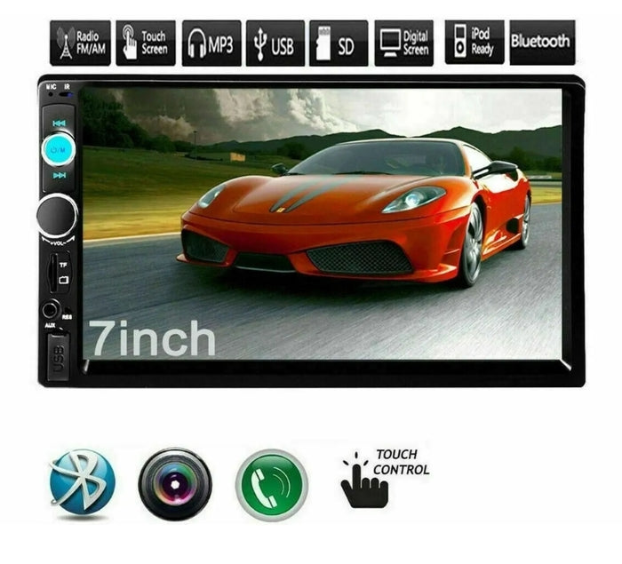 STEREO BLUETHOOTH ANDROID AUTORADIO 7 POLLICI FM RADIO AUX MP5 2 DIN TOUCHSCREEN
