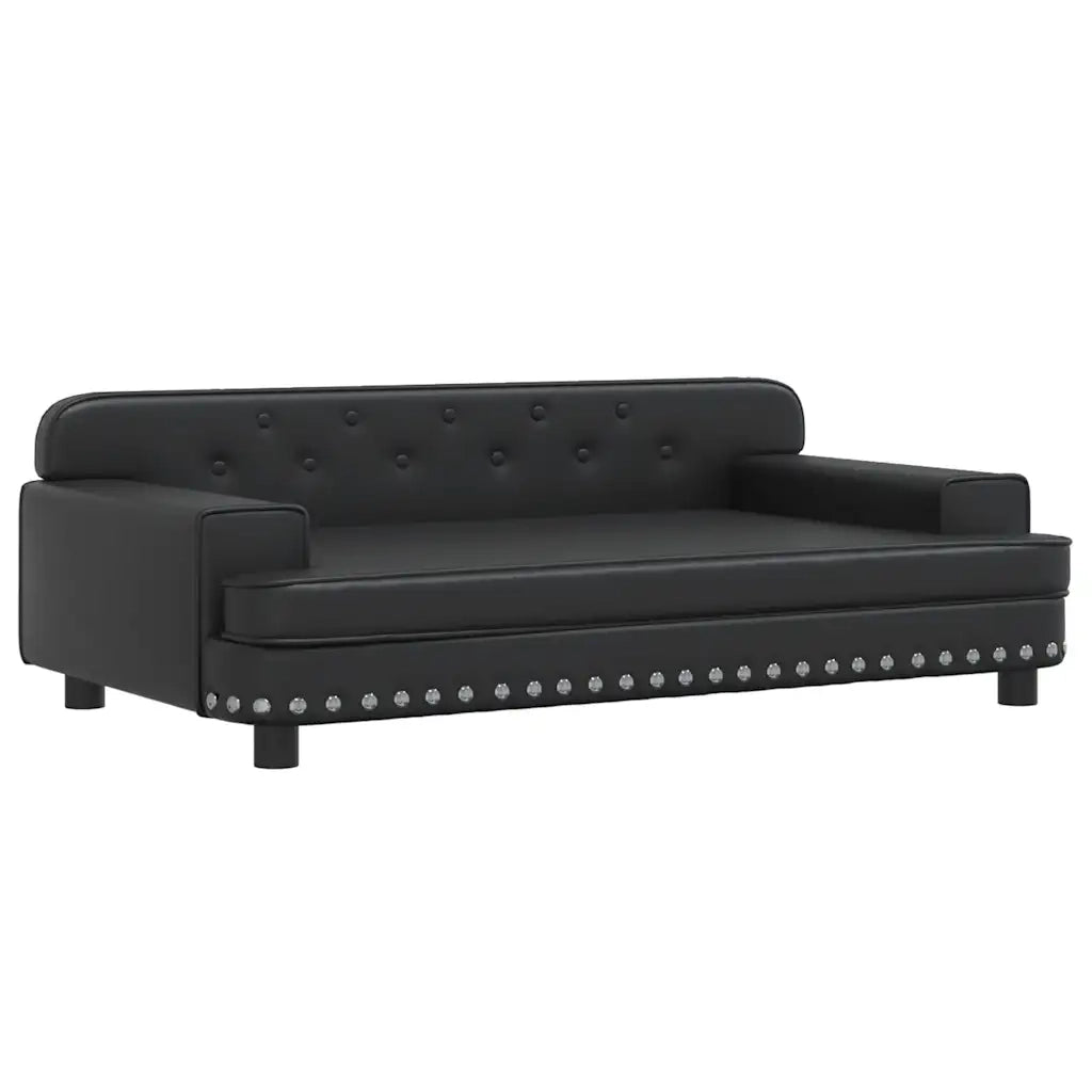 Divano per Bambini-Sofa-Divanetto Nero 90x53x30 cm in Similpelle 705830