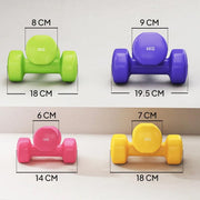 SET 4 MANUBRI ESAGONALI DA 20 KG TOTALI IN ACCIAIO E PU DA 1 A 4KG MULTICOLORE